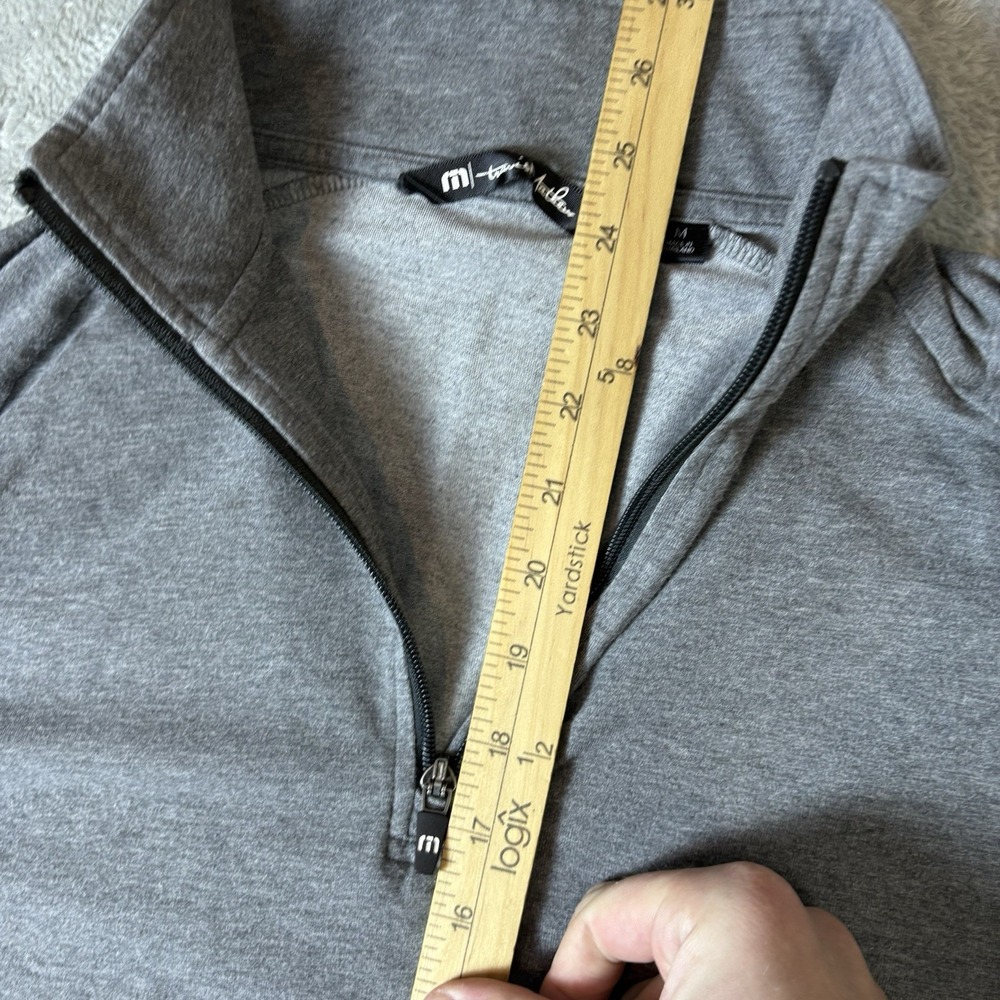 Travis Mathew Shirt Mens Medium Gray Golf 1/4 Zip Long Sleeve Golfing Outdoors - Picture 6 of 9